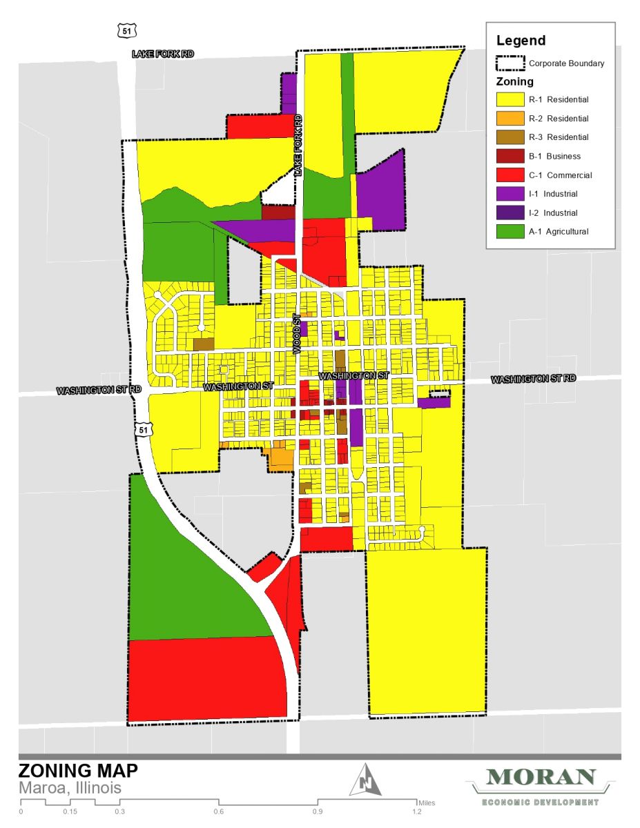 City of Maroa Zoning Map